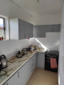 Mueble de cocina melamina gris